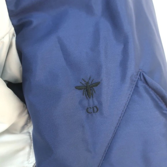 Christian Dior Reve D'infini Bomber Jacket Navy & Light Gray Satin Size 36 - Picture 7 of 9